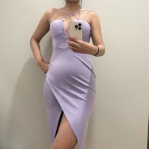 Rare London Strapless Lavender Dress